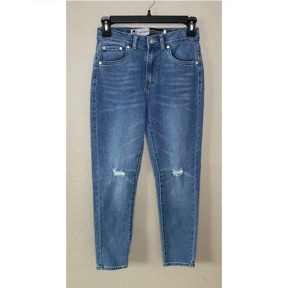 Levi's Girls Silver Tab Mini Mom High Rise Medium Wash Jeans Size 12 - EUC - Picture 2 of 12